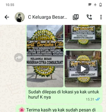 Pengiriman Papan Bunga Duka Pasar Besar Manado
